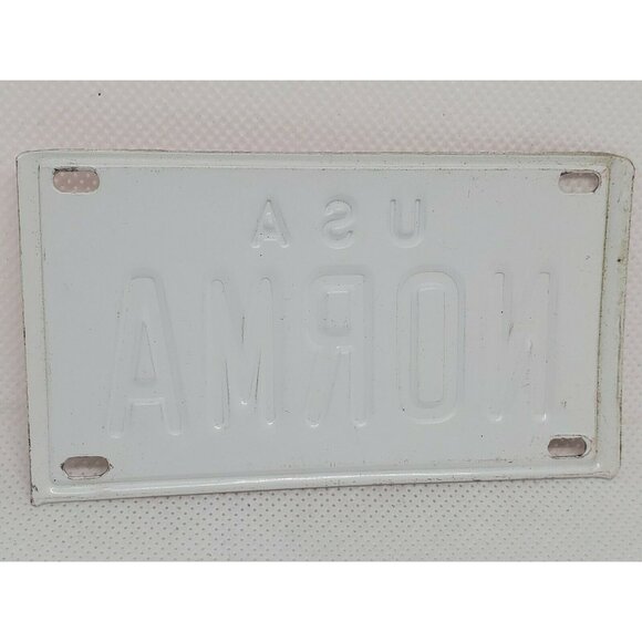 U.S.A. Norma Personalized Mini Bike License Plate – White & Red Collectible - Picture 6 of 10